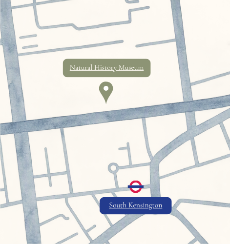 Map from South Kensington station to the museum